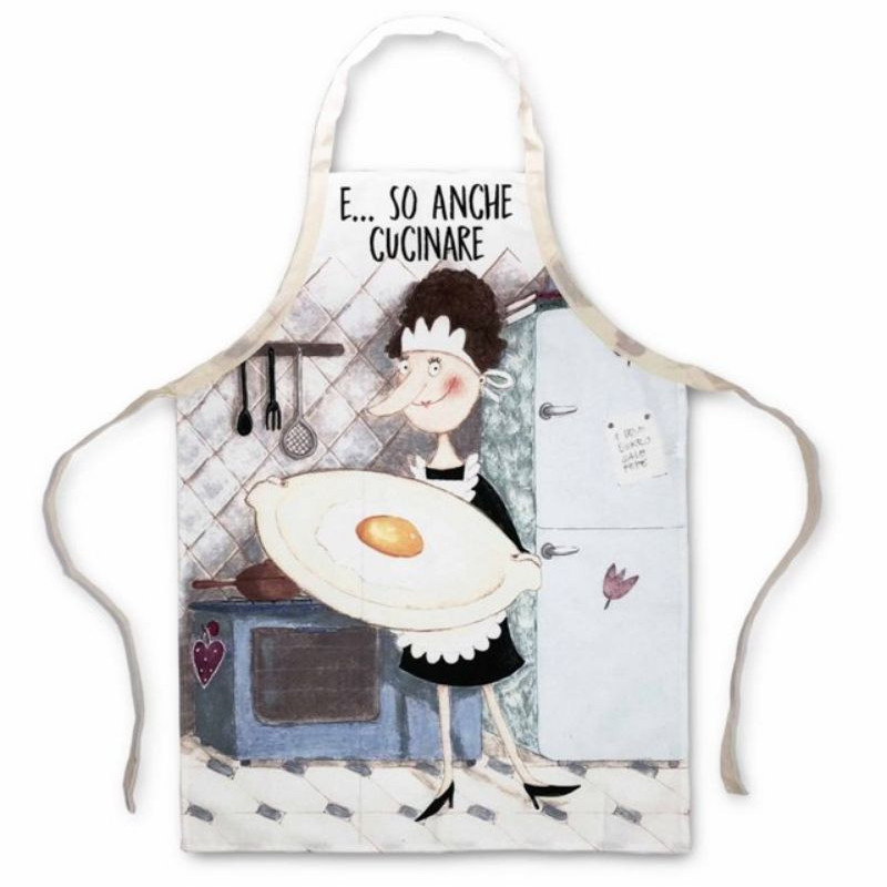 Grembiule da cucina Le Nasute "E so anche cucinare" Grembiule da cucina Le Nasute "E so anche cucinare"